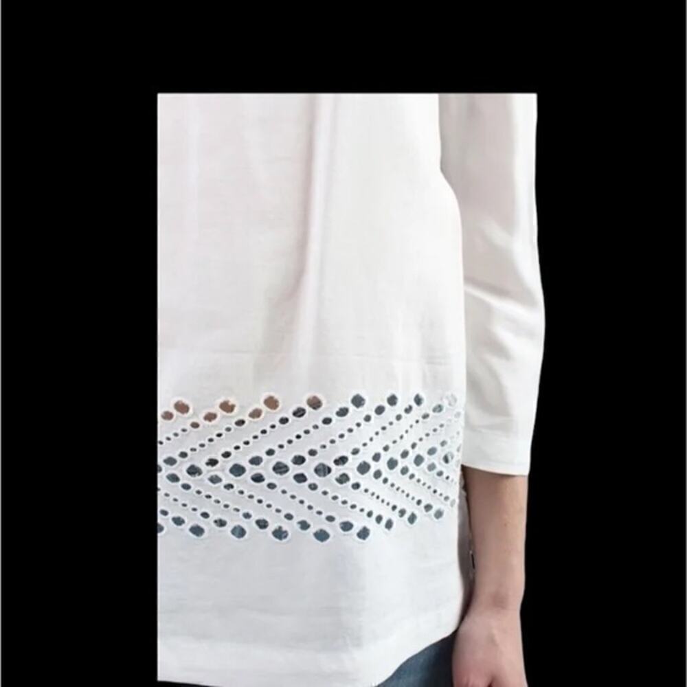 Selected Femme White Off Shoulder Eyelet Blouse EU 36 US 4 - Picture 5 of 11